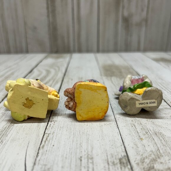 Vtg 3 Resin Figurines Rabbit, Mouse and Elephant about  2” tall 94 - Picture 5 of 10